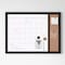 Martha Stewart Everette 24in.x18in. Magnetic Dry Erase Calendar and Crk Board Combo w/Mrkr, Mgnts, and Psh Pns, Blk BR-PM-COM-MW4C1-4561-BK-MS - alternate 9